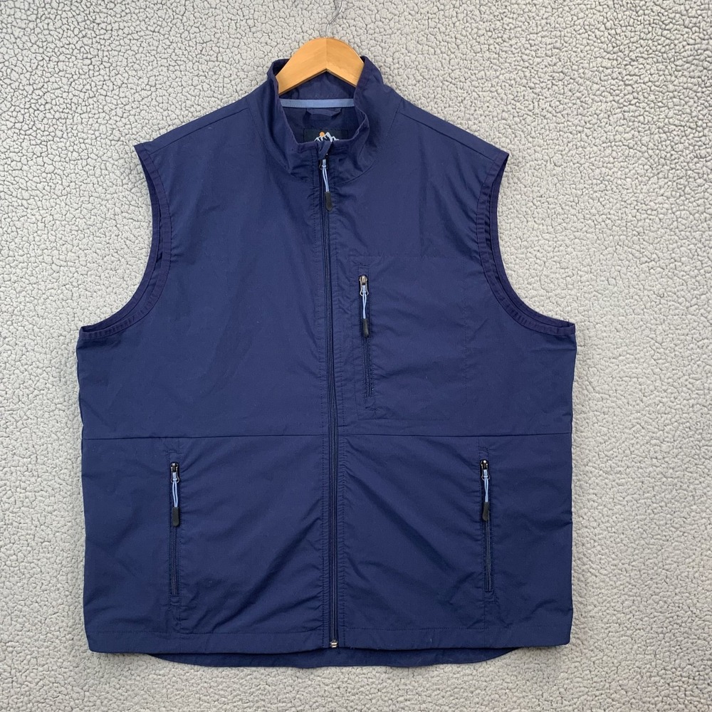Mountain And‎ Isles Men's Size Large Full Zip Outdoor Hiking Blue Navy Vest